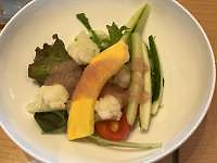 皿の上の肉と野菜の料理

自動的に生成された説明
