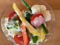 皿の上にあるサラダ
AI 生成コンテンツは誤りを含む可能性があります。